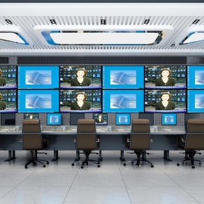 现代电视台播控中心3D模型下载